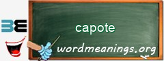 WordMeaning blackboard for capote